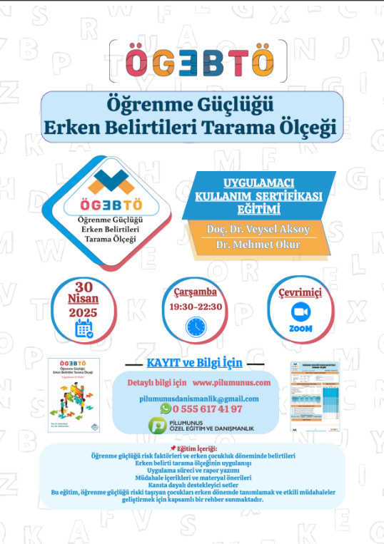ÖGEBTÖ (ÖĞRENME GÜÇLÜĞÜ ERKEN BELİRTİLER TARAMA ÖLÇEĞİ)